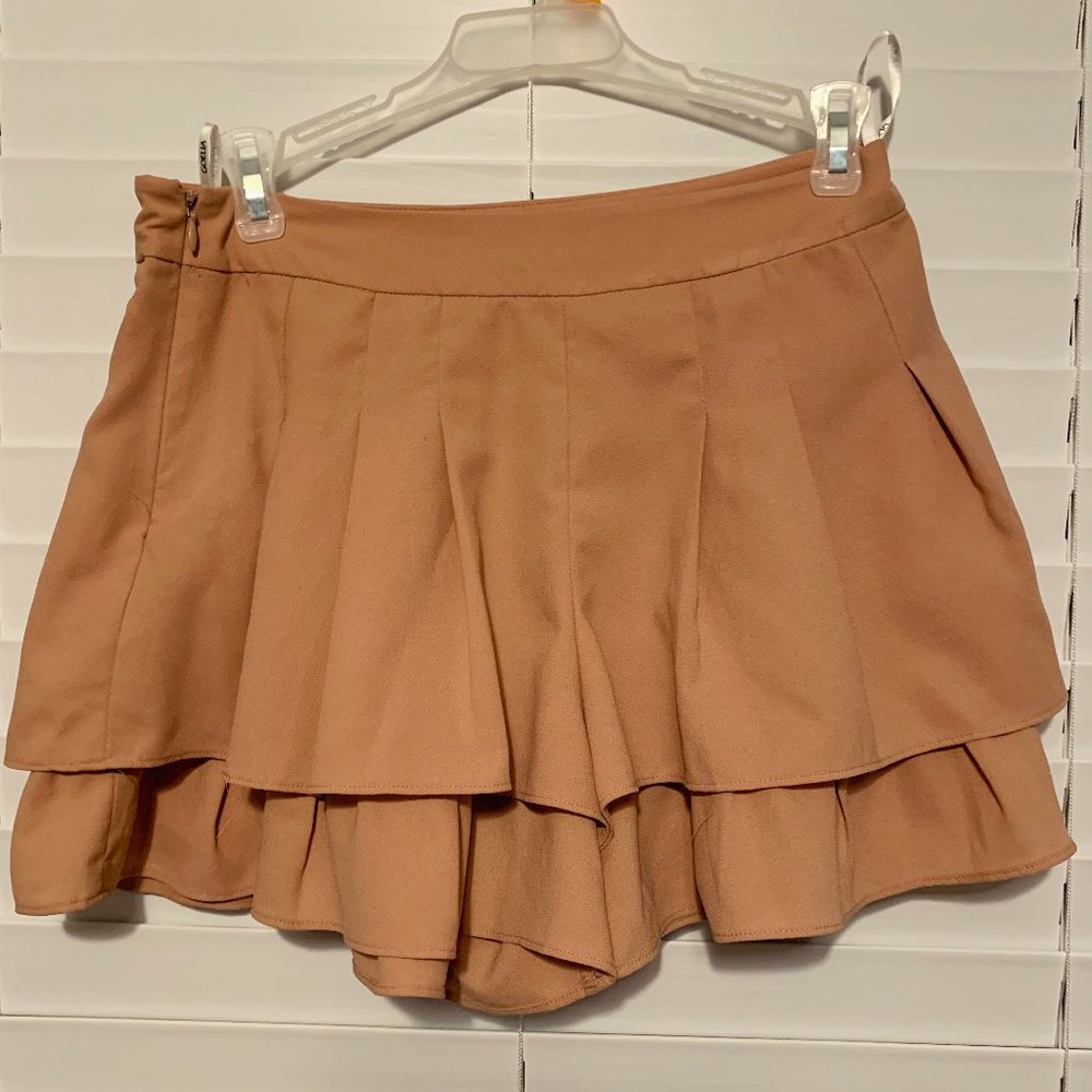 Goelia Pink/Orange Pleated Mini Skirt